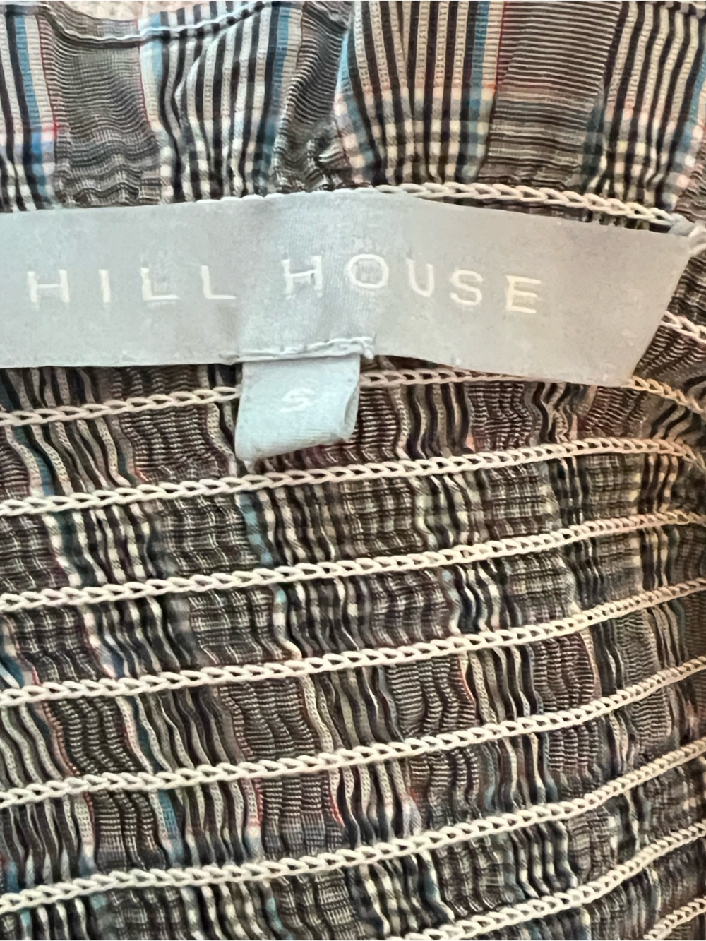 Hill House Plaid Smocked Midi Dress in Blue - Picture 3 of 3